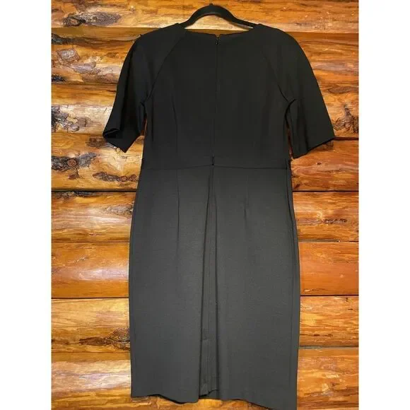 Christopher & Banks Black Ponte Knit Dress Size 4 - Picture 4 of 5